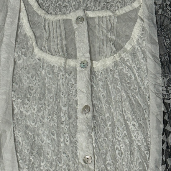 LIKE NEW! Women's Elena Wang Sheer Boho Layered Top - MEDIUM - Picture 12 of 13